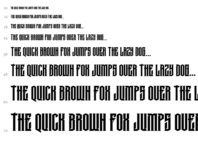 MCF Krechet font waterfall