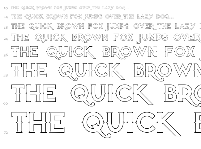 Quiet the Thief font waterfall