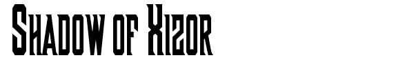 Shadow of Xizor font