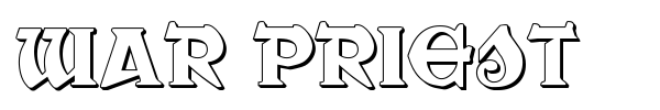 War Priest font preview