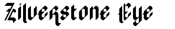 Zilverstone Eye font
