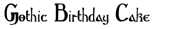 Gothic Birthday Cake font