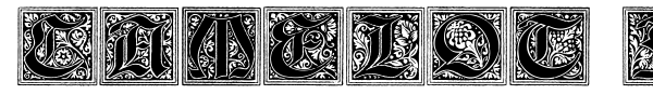 Camelot Initials font preview