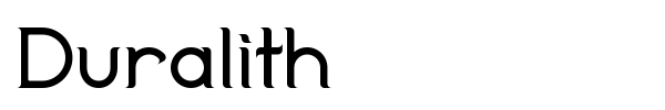 Duralith font