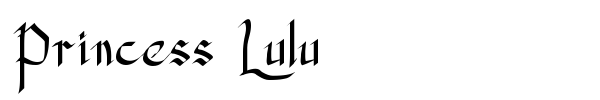 Princess Lulu font preview