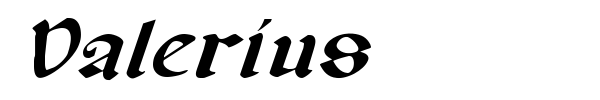 Valerius font preview