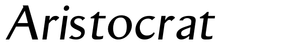 Aristocrat font preview