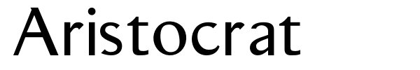 Aristocrat font preview