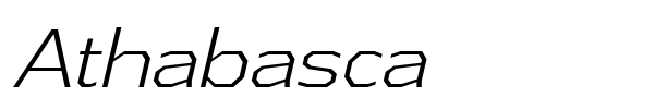 Athabasca font preview