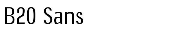 B20 Sans font