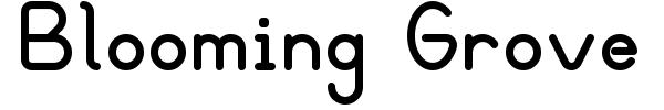 Blooming Grove font