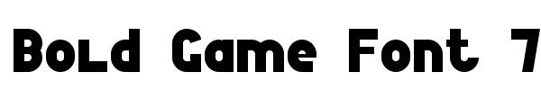 Bold Game Font 7 font