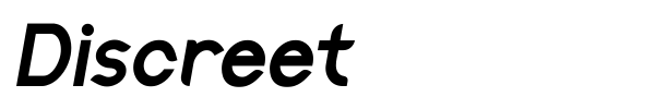 Discreet font