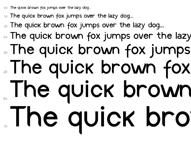 Discreet font waterfall