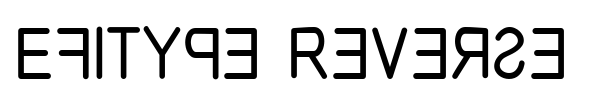 Efitype Reverse font