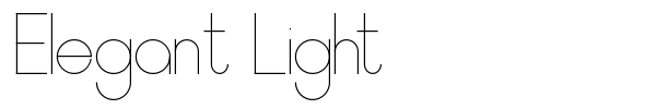 Elegant Light font