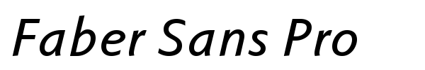 Faber Sans Pro font preview