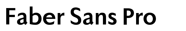 Faber Sans Pro font preview