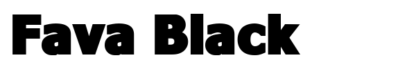 Fava Black font preview