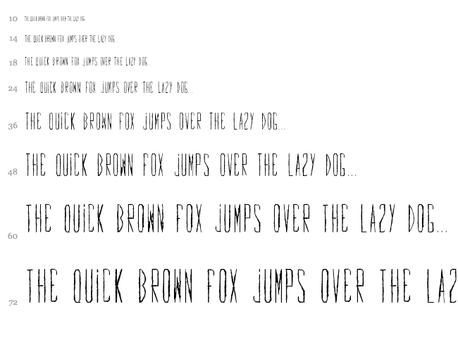 First font waterfall