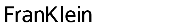 FranKlein font preview