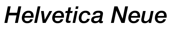 Helvetica Neue font preview
