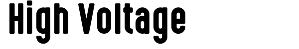 High Voltage font