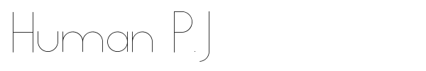 Human P.J font
