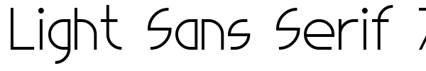 Light Sans Serif 7 font