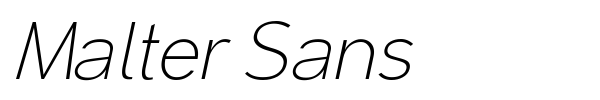 Malter Sans font