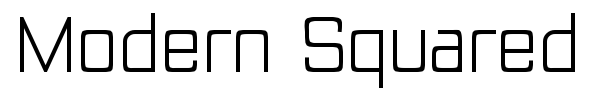 Modern Squared font