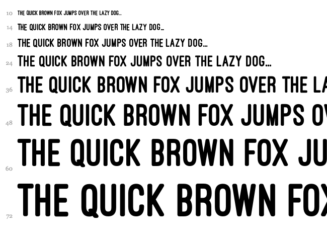 Ostrich Sans Heavy font waterfall