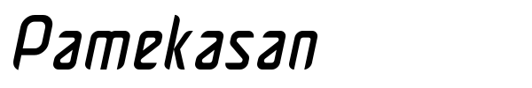 Pamekasan font preview