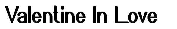 Valentine In Love font
