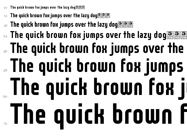 Wox Modelist font waterfall