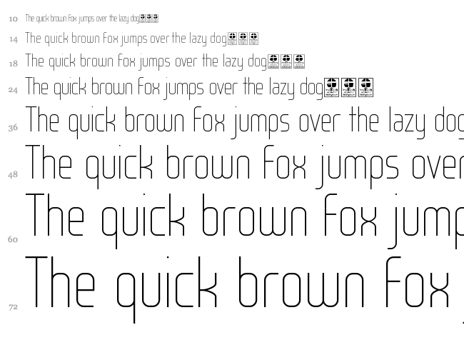 Wox Modelist font waterfall