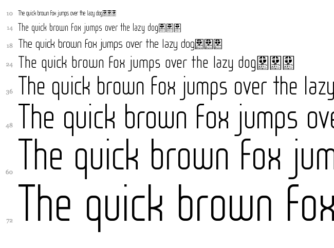 Wox Modelist font waterfall