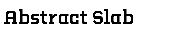 Abstract Slab font