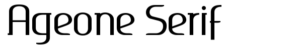 Ageone Serif font
