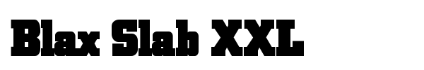 Blax Slab XXL font
