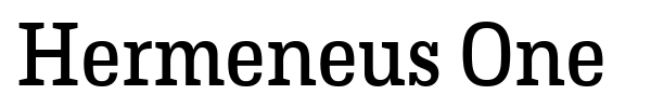 Hermeneus One font