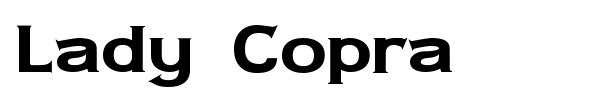 Lady Copra font preview