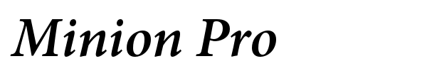 Minion Pro font