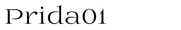 Prida01 font preview