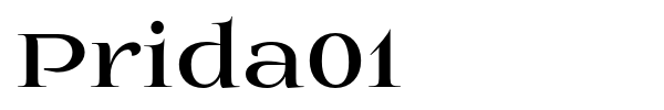 Prida01 font preview