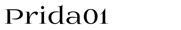 Prida01 font preview