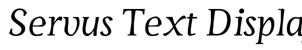 Servus Text Display font