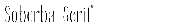 Soberba Serif font