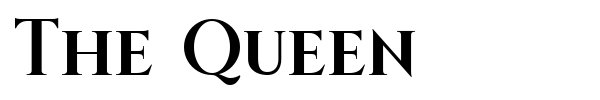 The Queen font