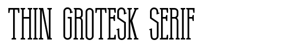 Thin Grotesk Serif font